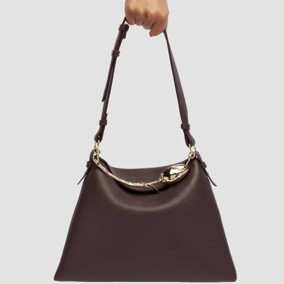 ERDEM 'Large Bloom' Bag in Malbec Grain Leather - MSRP $2995 - NWT - SAVE $1000 - Picture 8 of 10